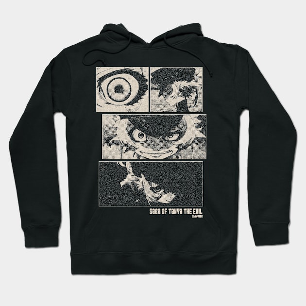 Tanya Gloomy Halftone Fanart Design Hoodie by Gloomeeey